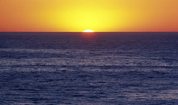 Sunset over Pacific Ocean