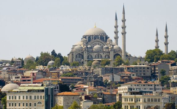 the city scape of Istanbul in Turkey