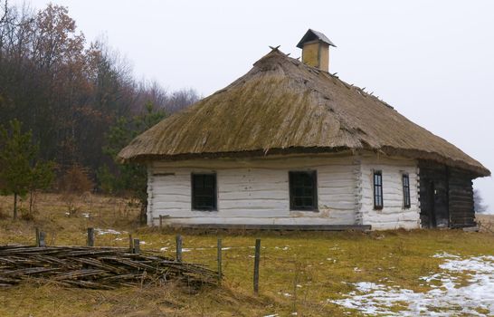 Ukranian village near Kiev in winter time