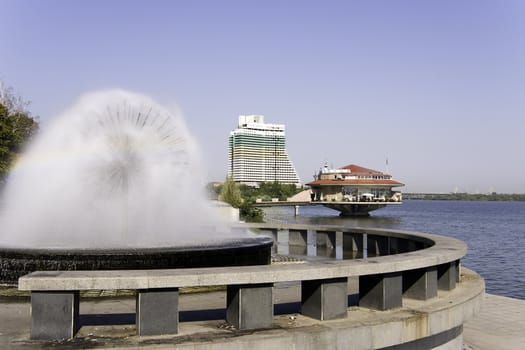 Fountain on quay