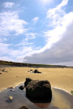 beale beach co kerry ireland on a cold winters morning