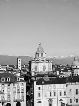 Piazza Castello central baroque square in Turin Italy