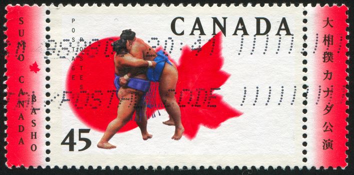 CANADA - CIRCA 1998: stamp printed by Canada, shows Sumo, circa 1998