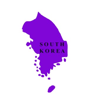 South Korea map textures and backgrounds. illustration.
