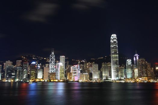 Hong Kong skyline at night