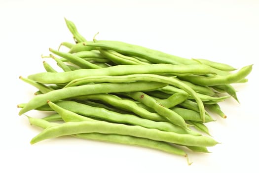 Geen beans on white background