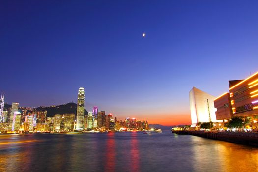 Hong Kong skyline at night 