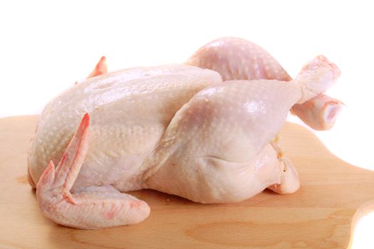 raw chicken, photo on the white background