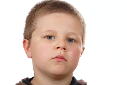 The small boy thoughtful Portrait of child