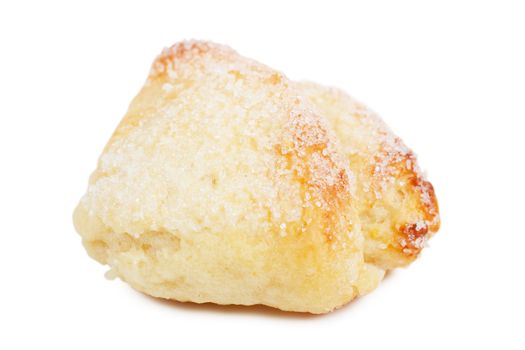Pastry with sugar isolated over white.