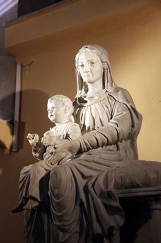 Virgin Mary with baby Jesus in the Cathedral of St Vincent de Paul in Tunis