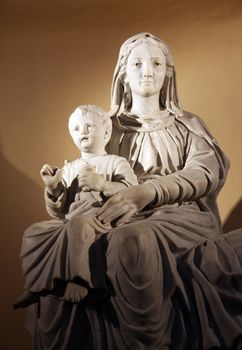 Virgin Mary with baby Jesus in the Cathedral of St Vincent de Paul in Tunis