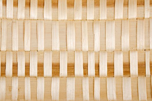 Background of rustic interlaced straw of a handmade craft.