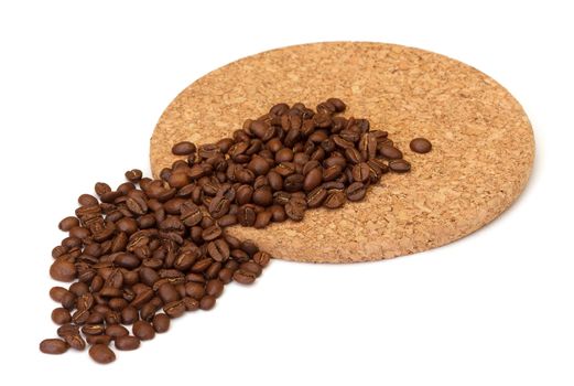 coffee beans on white background