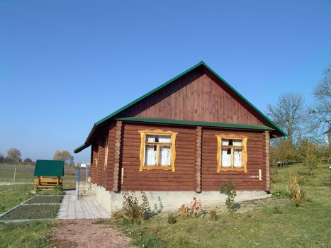 The typical Ukrainian country house, museum of life of the Ukrainian people