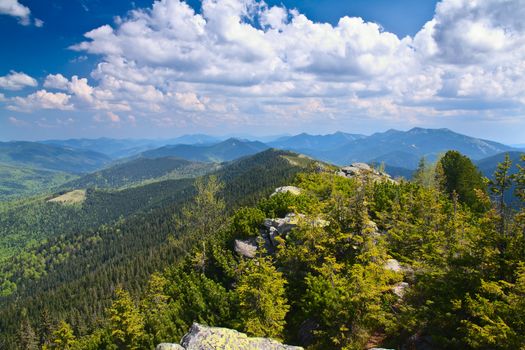 Beautiful mountain scenery. Carpathian Mountains.