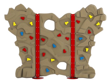 Climbing wall isolated on white background