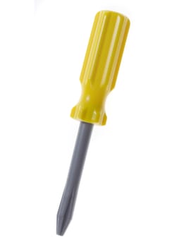 plastic screwdriver, photo on white background