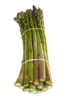 Fresh asparagus photo on the white background