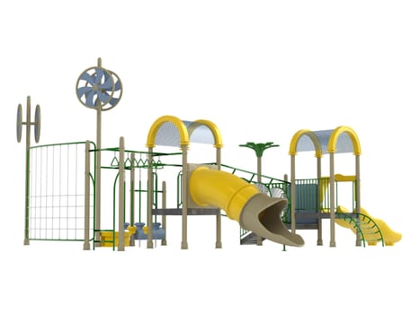 Playground isolated on white background