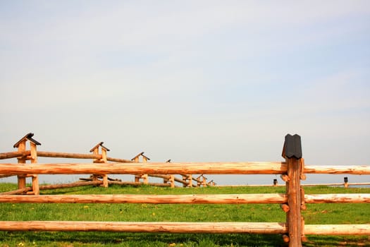 The old fence in the mountains