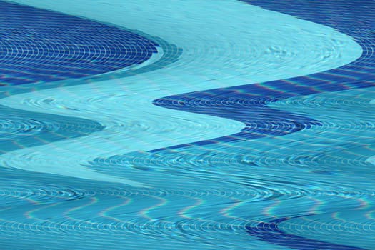 An abstract background of blue blocks in a rippled pattern.