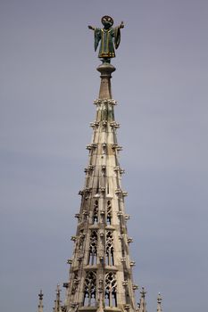 A Medieval Church stands in the centre of Munich, Germany