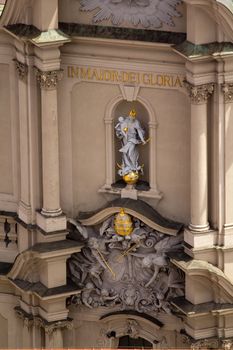 A Medieval Church stands in the centre of Munich, Germany