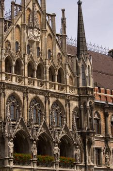 Munich historic medieval Rathaus, on Marienplatz