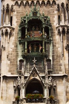 Munich historic medieval Rathaus, on Marienplatz