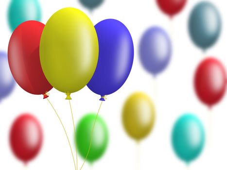 Balloons. Bright, colourful, celebratory balloons. Abstraction - a background