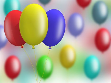 Balloons. Bright, colourful, celebratory balloons. Abstraction - a background