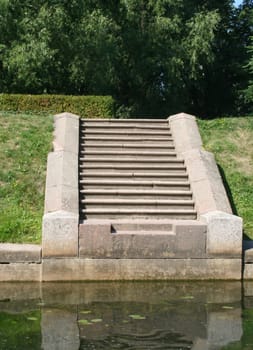 stony staircase in the park
