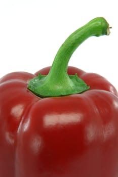 red pepper closeup  isolated on white background food and vegetables concepts