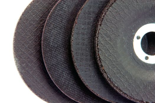 construction industry cutting wheels assortment for background use with copy space hardware tools 