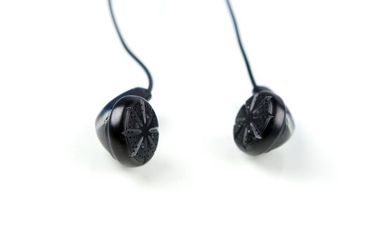 Headphones on a white background