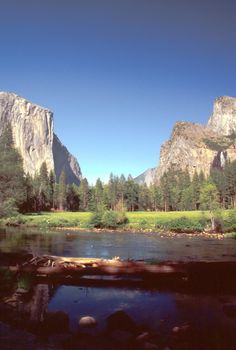 Yosemite Valley is a world-famous scenic location in the Sierra Nevada mountains of California.