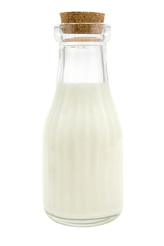 Milk bottle isolated on a white background.