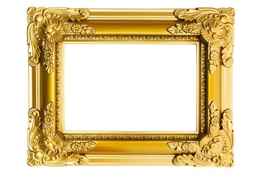 Vintage picture frame isolated on a white background.