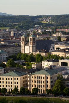 The Cityscape of Salzburg in Austria