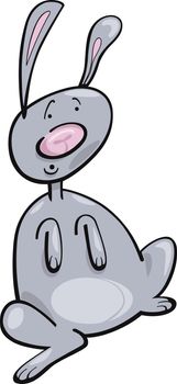 Cartoon illustration of funny rabbit