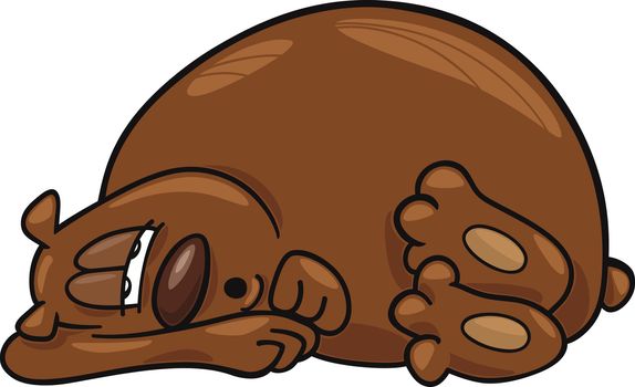 cartoon illustration of Sleepy bear