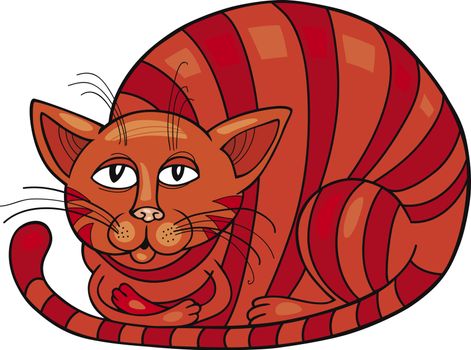 Cartoon illustration of Red Cat