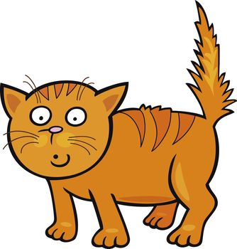 Cartoon illustration of Cute little Cat