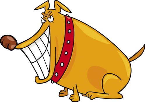 Cartoon illustration of bad dog