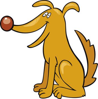 Cartoon illustration of funny dog