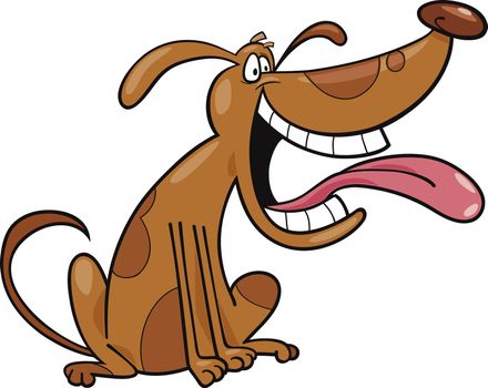 Cartoon illustration of happy dog