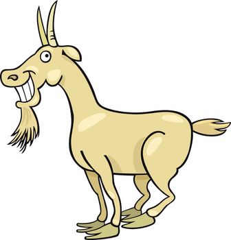 Cartoon illustration of farm goat