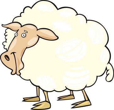 Cartoon illustration of farm sheep