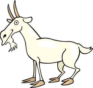 Cartoon illustration of farm goat
